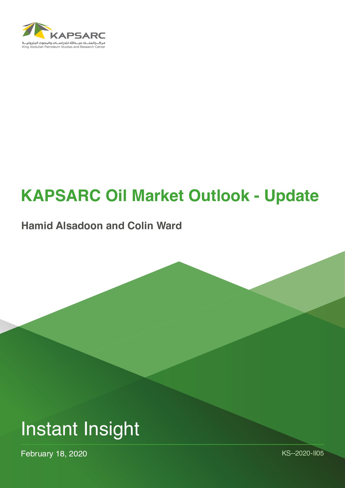 KAPSARC Oil Market Outlook &#8211; Update (1)