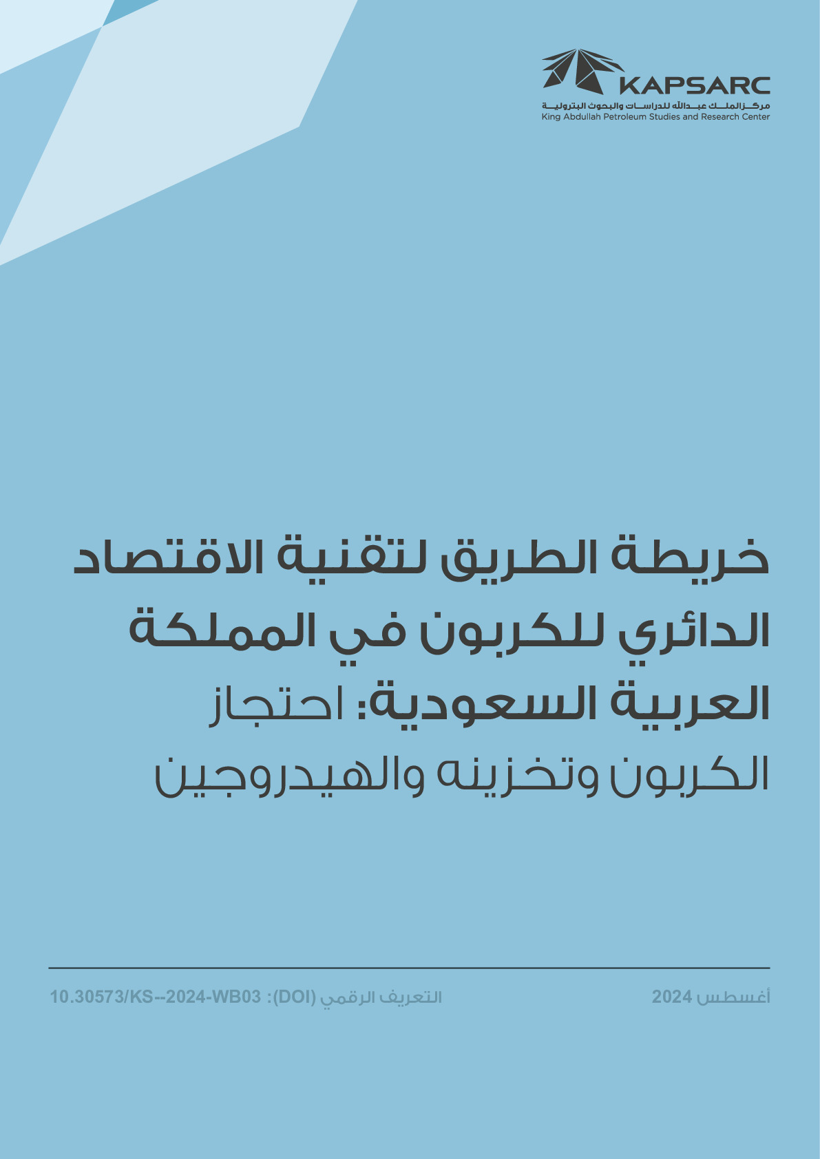 The Circular Carbon Economy Technology Roadmap for Saudi Arabia: CCS and Hydrogen (2)
