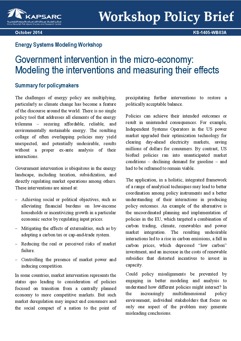 Government intervention in the micro-economy: Modeling the interventions (1)