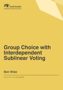 Group Choice with Interdependent Sublinear Voting