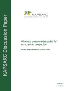 Why build energy models as MCPs? An economic perspective