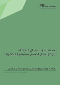 إعادة تنظيم أسواق الطاقة: نموذج أعمال لضمان موثوقية الكهرباء