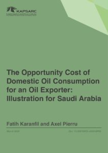 The Opportunity Cost of Domestic Oil Consumption for an Oil Exporter: Illustration for Saudi Arabia
