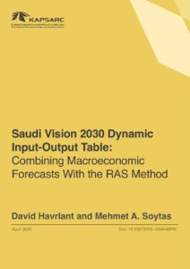 Saudi Vision 2030 Dynamic Input-Output Table: Combining Macroeconomic Forecasts With the RAS Method