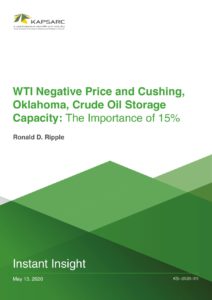 WTI Negative Price and Cushing, Oklahoma, Crude Oil Storage Capacity: The Importance of 15%