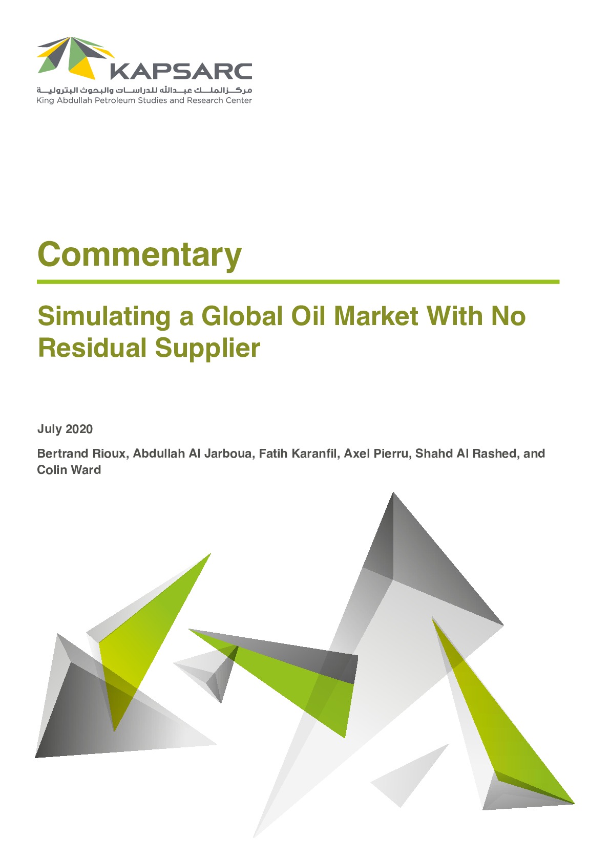 Simulating a Global Oil Market With No Residual Supplier