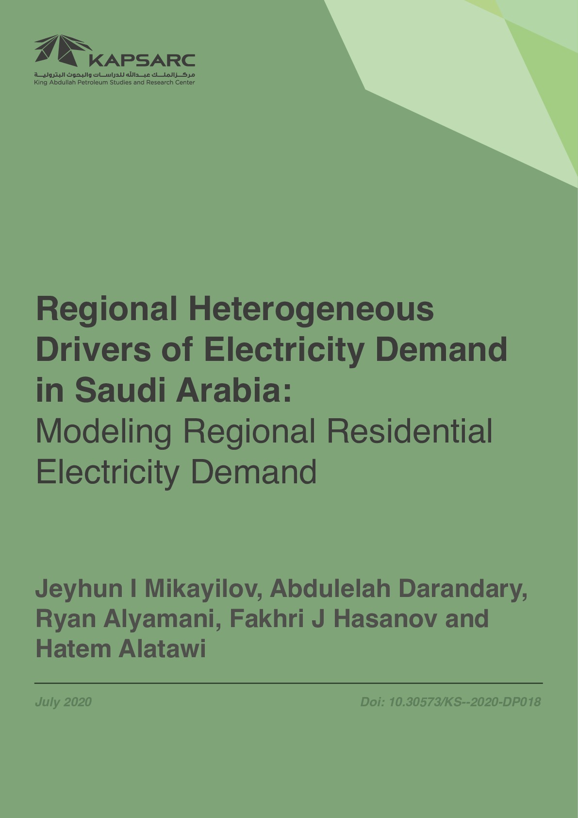 Regional Heterogeneous Drivers of Electricity Demand in Saudi Arabia