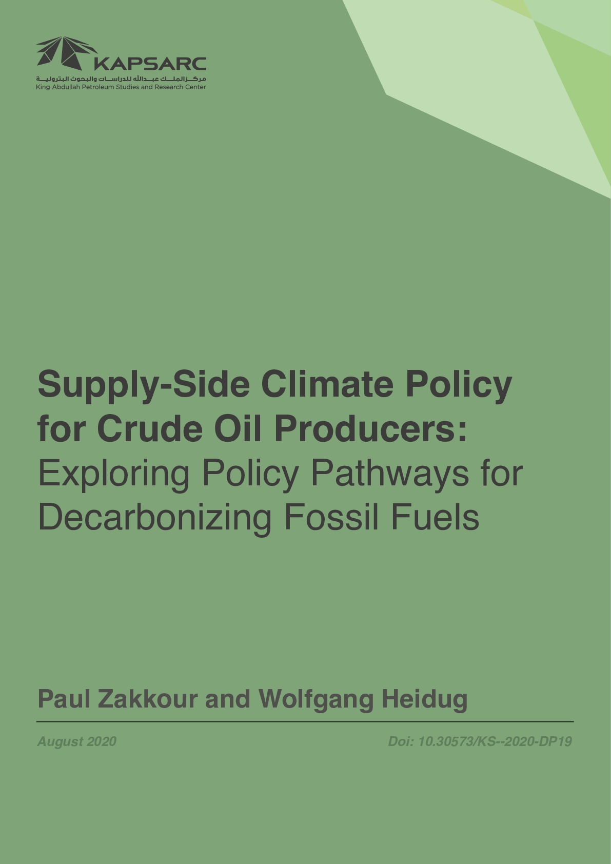 Supply-side Climate Policy for Crude Oil Producers
