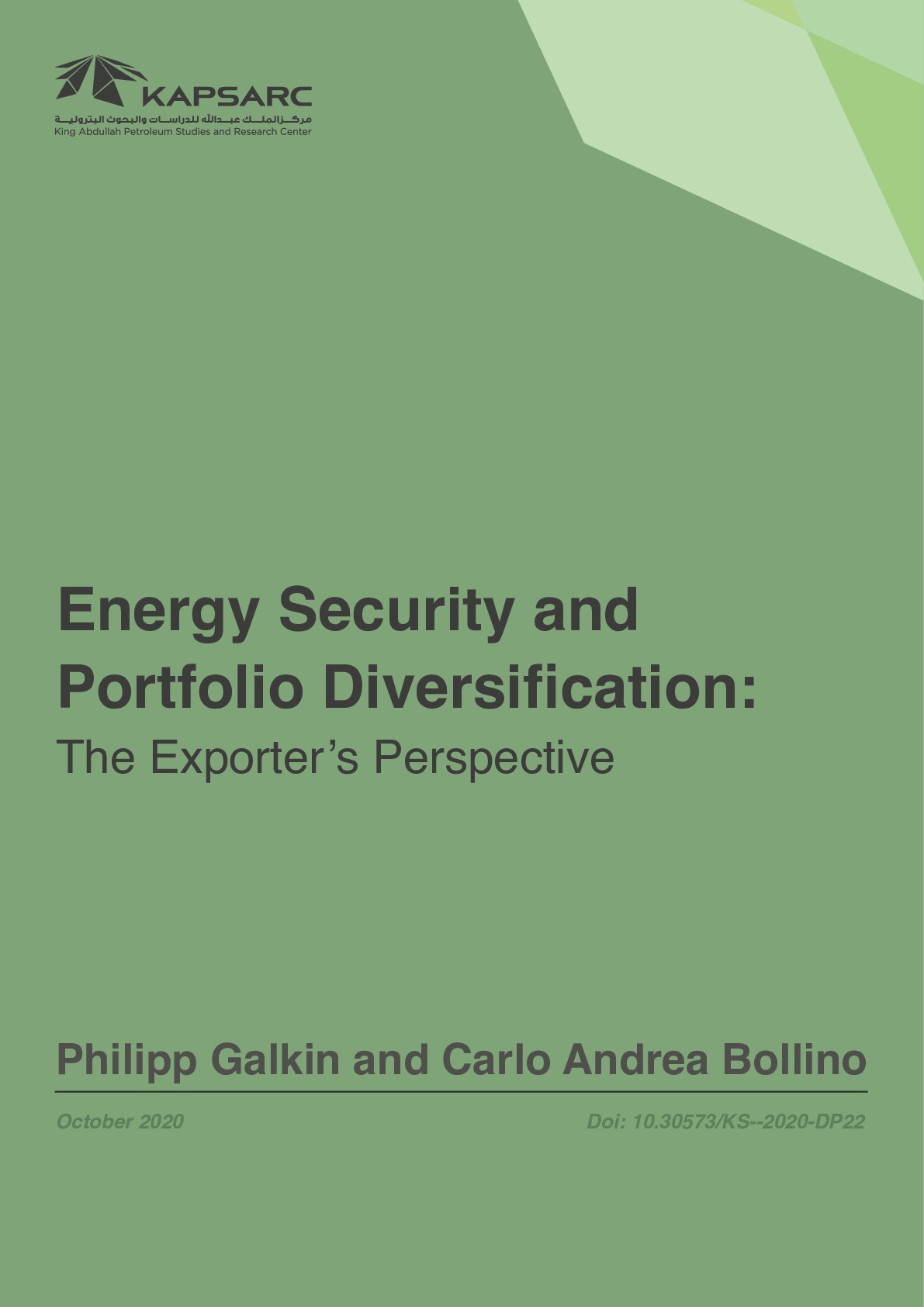 Energy Security and Portfolio Diversification: The Exporter’s Perspective