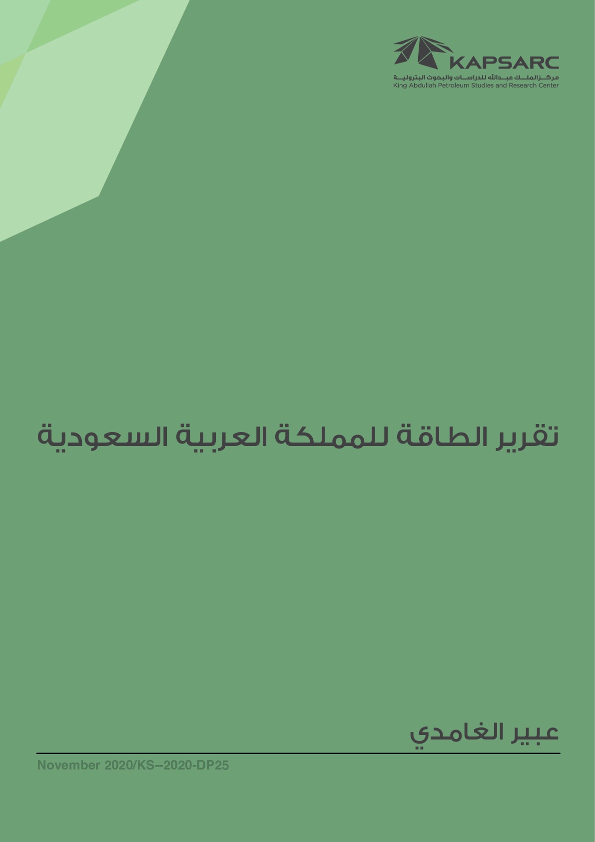 تقرير الطاقة للمملكة العربية السعودية