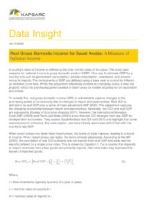Real Gross Domestic Income for Saudi Arabia: A Measure of National Income