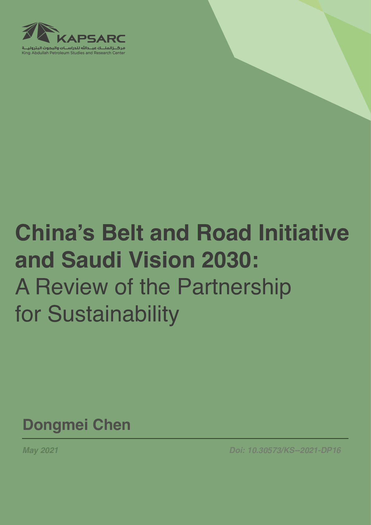 China’s BRI and Saudi Vision 2030: A Review to Partnership for Sustainability