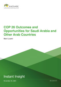 COP 26 Outcomes and Opportunities for Saudi Arabia and Other Arab Countries