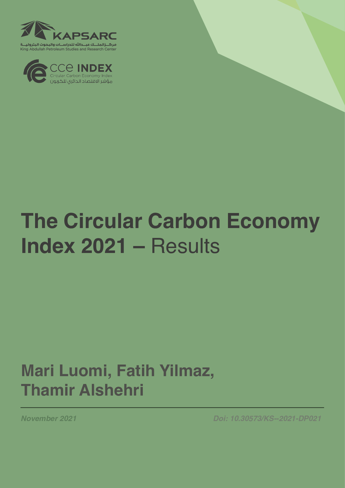 The Circular Carbon Economy Index 2021 – Results