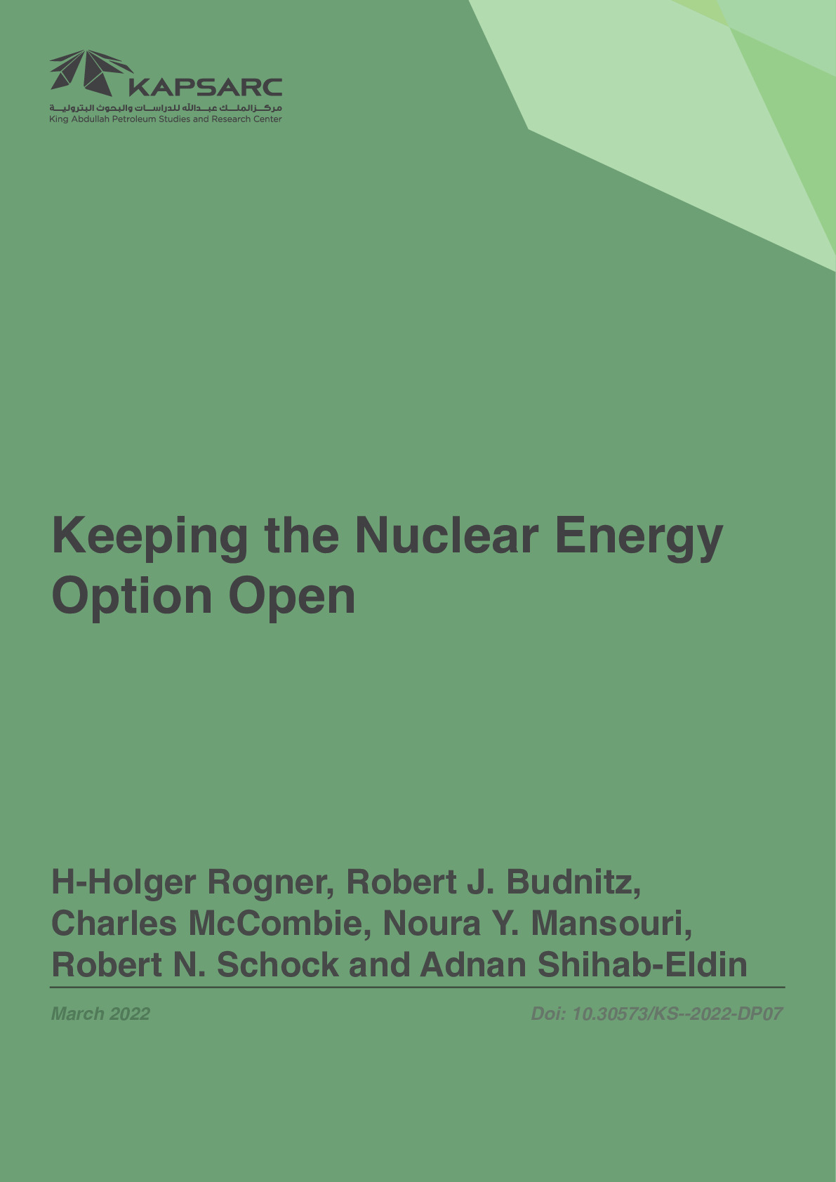 Keeping the Nuclear Energy Option Open