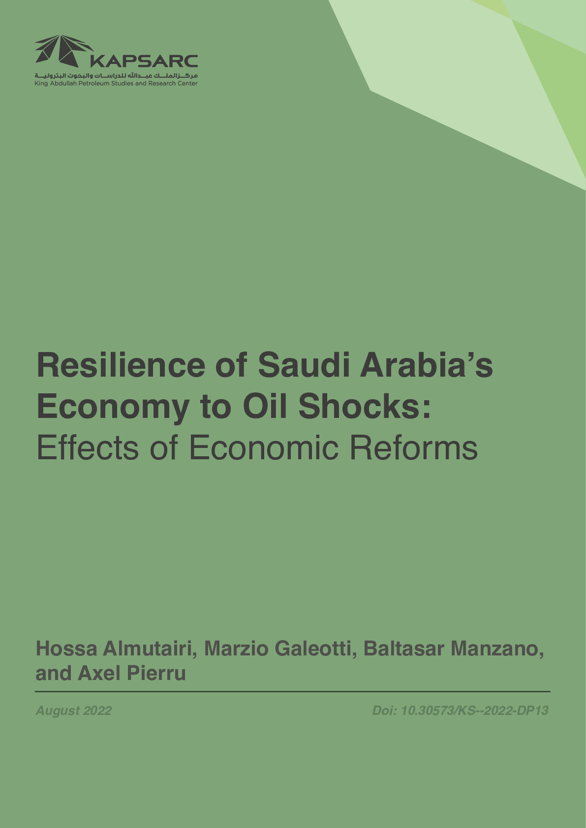 Resilience of Saudi Arabia’s Economy to Oil Shocks: Effects of Economic Reforms