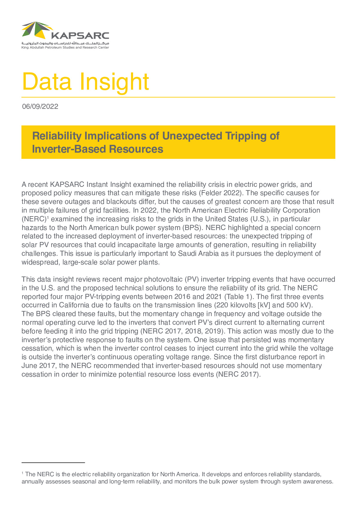 Reliability Implications of Unexpected Tripping of Inverter-Based Resources