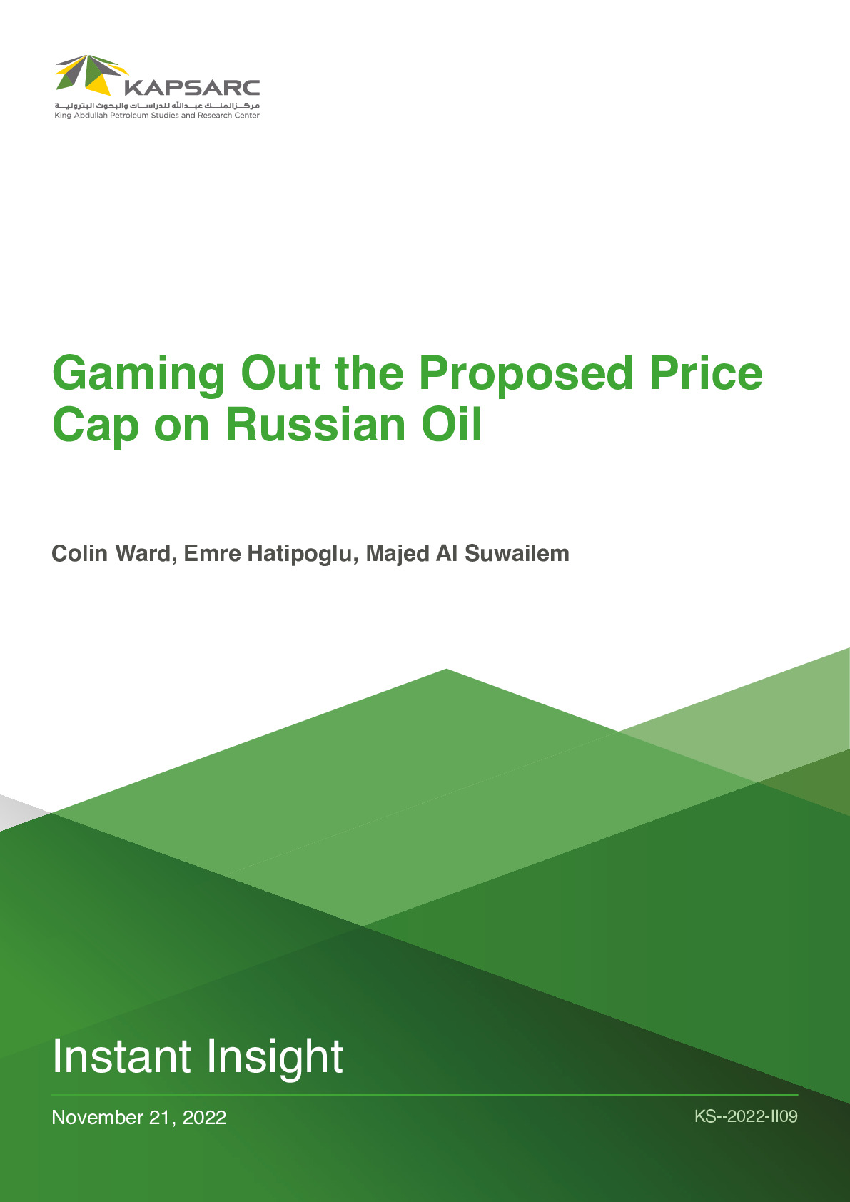 Gaming Out the Proposed Price Cap on Russian Oil