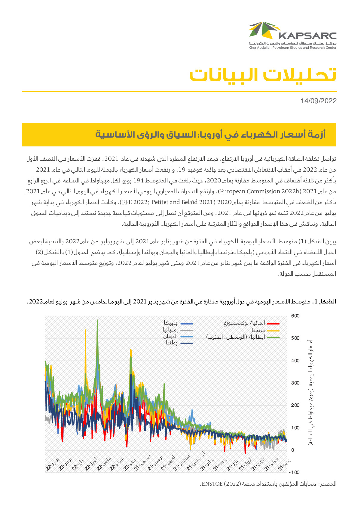 أزمة أسعار الكهرباء في أوروبا: السياق والرؤى الأساسية