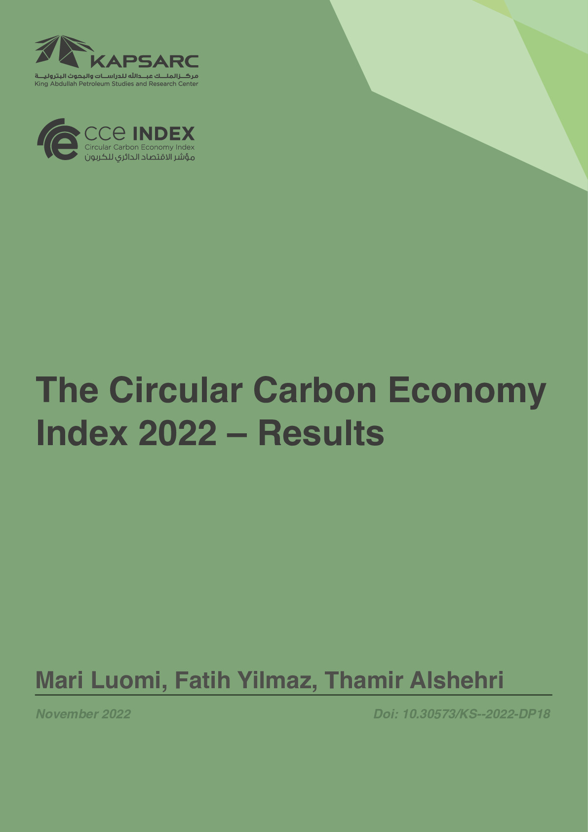 The Circular Carbon Economy Index 2022 – Results