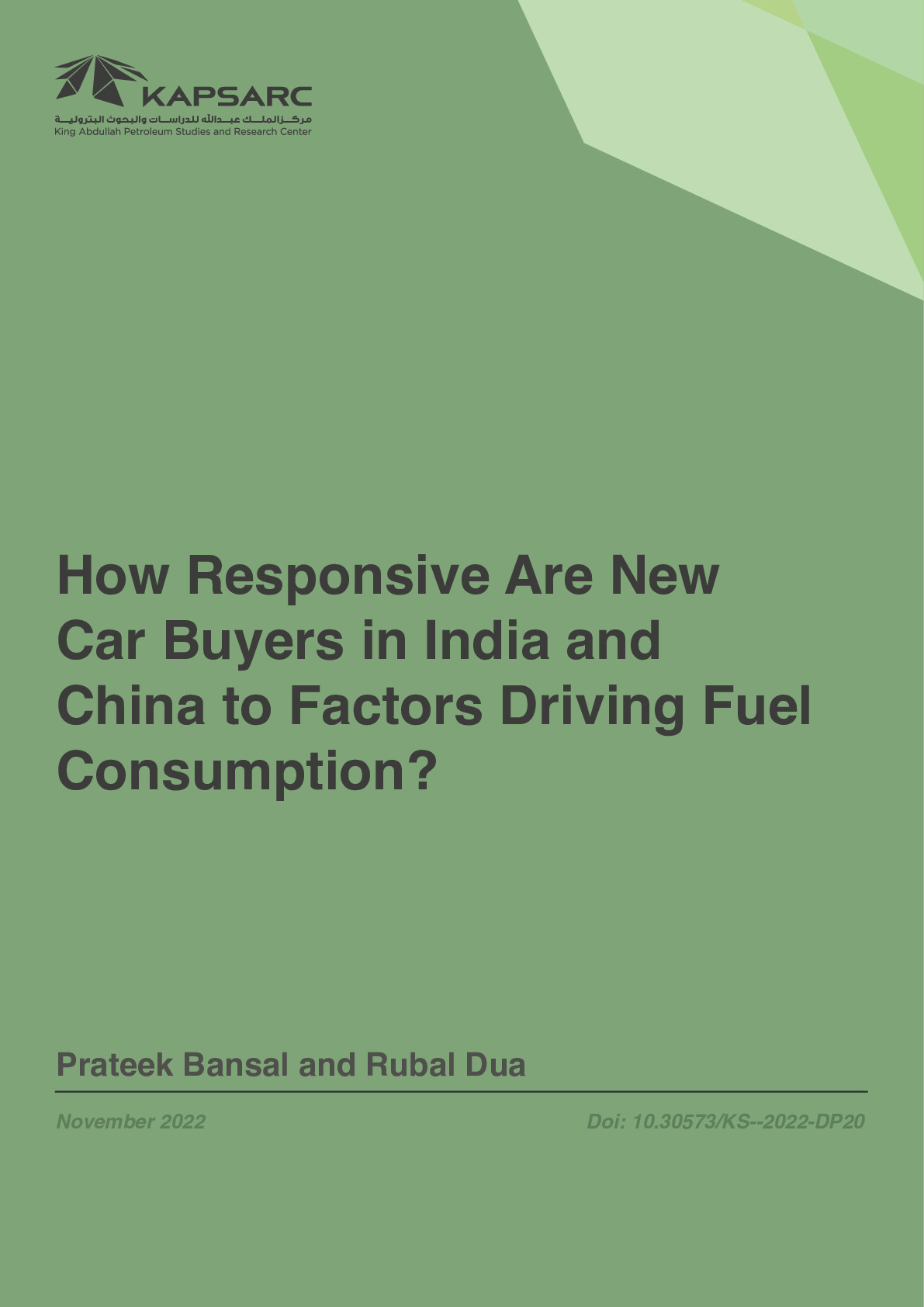 How Responsive Are New Car Buyers in India and China to Factors Driving Fuel Consumption?