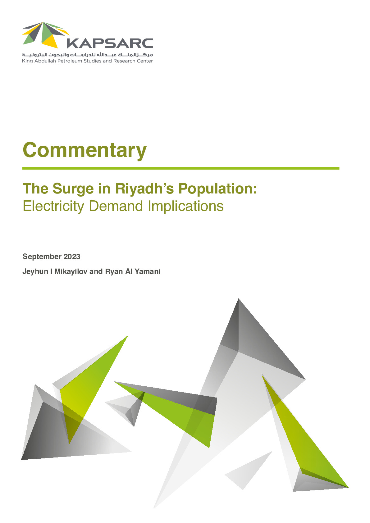 The Surge in Riyadh’s Population: Electricity Demand Implications